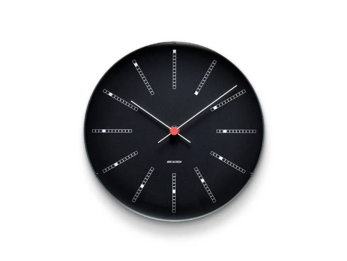 Arne Jacobsen Clocks AJ Bankers Uhr schwarz Ø 29cm