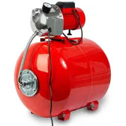 EBERTH Hauswasserwerk 750W, 3600 L/h, 5 bar, selbstansaugend, Druckschalter, 9 m Ansaughöhe, 40 m Förderhöhe, 100 L Stahltank