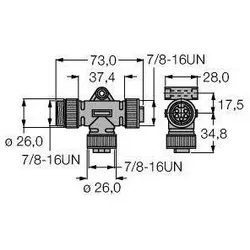 Turck Aktuator- und Sensor RSM-2RKM50Y