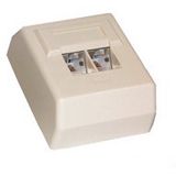 Cat. 5e Anschlußdose, 2x RJ45 Buchse, Aufputz