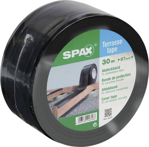 SPAX 4000009186419 Klebeband Schwarz (L x B) 30m x 87mm 1St.