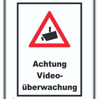 HB-Druck Achtung Videoüberwachung Schild A5 (148x210mm)