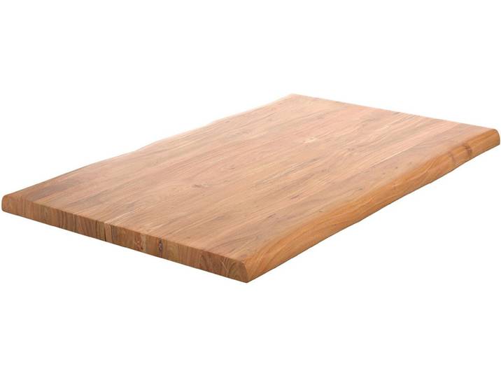 DELIFE Esstischplatte Edge, Akazie Natur 140x90cm Live-Edge