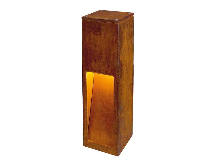 SLV LED Sockelleuchte Rusty Slot, braun / rost, Metall, Modern, LED Außenleuchte