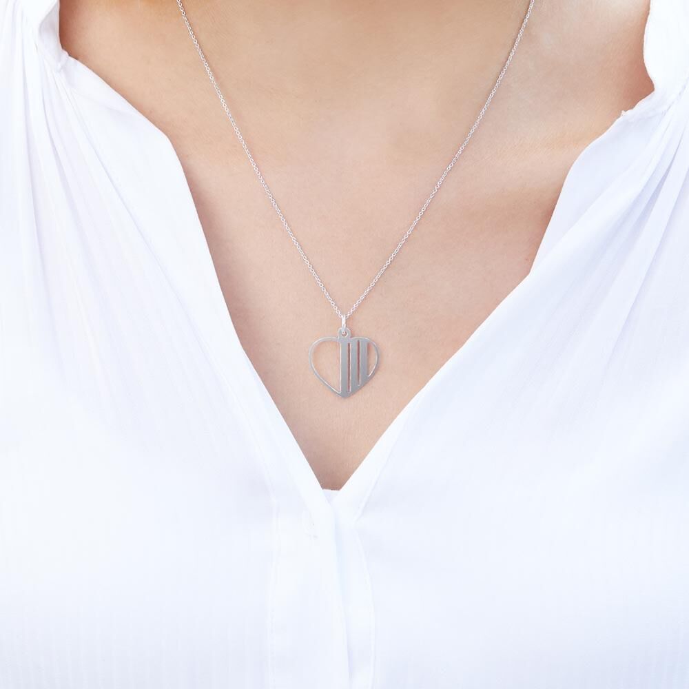 Unique Herzanhänger aus Sterlingsilber, gravierbar silber