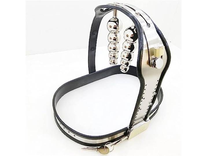 Keuschheitsgürtel Für Damen Mit Vaginalplug Und Anal Plug Edelstahl Keuschheitsgürtel Silicagel Sexspielzeug Set Sm Bondage Fetisch Sex Toyset Für Frauen Extrem Party Sex Spielzeug,80cm/90cm,Black