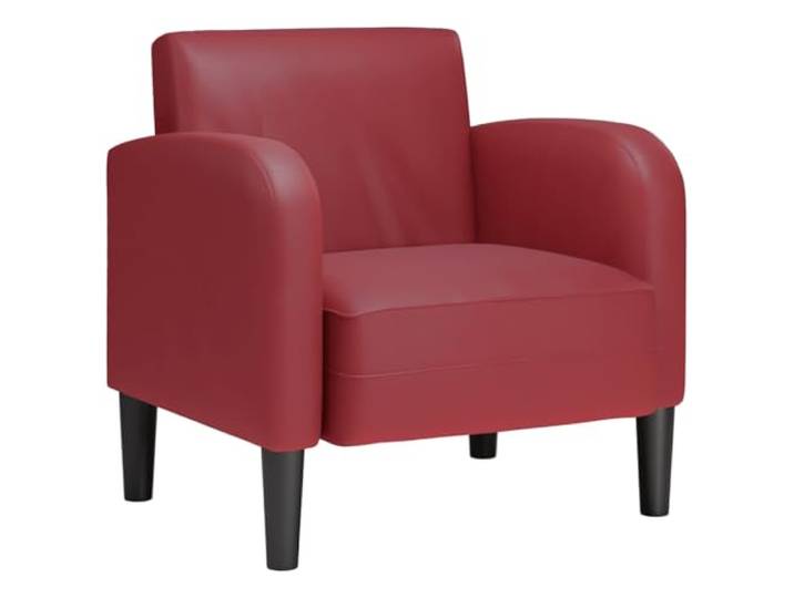vidaXL Sessel mit Armlehnen Weinrot 54 cm Kunstleder