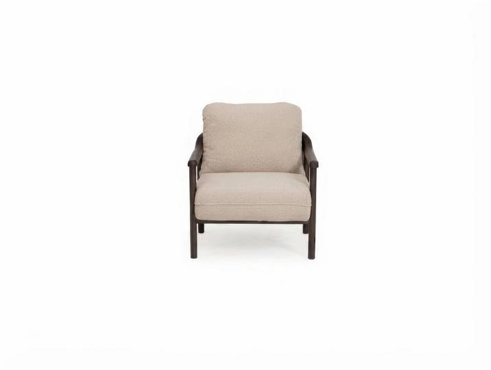 JVmoebel Sessel Sessel Modern Beige Bequem Polster Lounge Holz Gestell Wohnen (1-St)