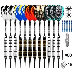 COFI 1453 Soft Tip Darts Set mit Accessories/ 12 Pack langlebige Kunststoffspitzen