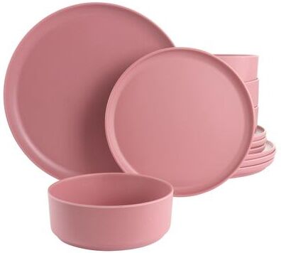 Gibson Home Canyon Crest 12 Piece Stackable Matte Melamine Set