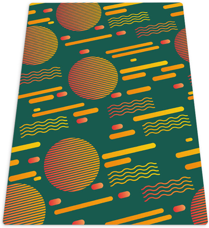 East Urban Home Najarana Hard Floor Rectangular Chair Mat Multicolored 70 x 100cm