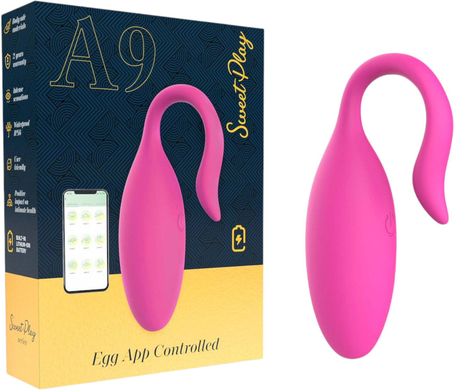 Erospace Sweet Play - wearable, app‑controlled love egg (pink)