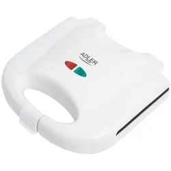 Adler AD 301 Sandwichmaker weiß 750 Watt mit Backampel