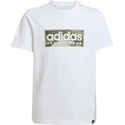 adidas Camo Linear Graphic T-Shirt Jungen JX6871 - white 164