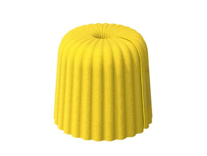 Schemel Canelé gelb, Designer REmoRE, 46 cm