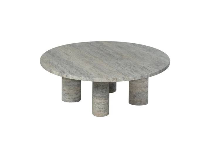 blomus Table basse Volos L Ø75 cm Silver Travertine