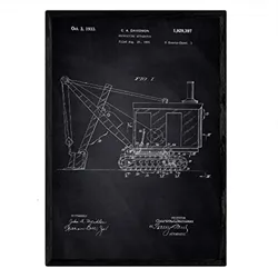 POSTER Bagger Lkw Patent A3 Rahmenlos