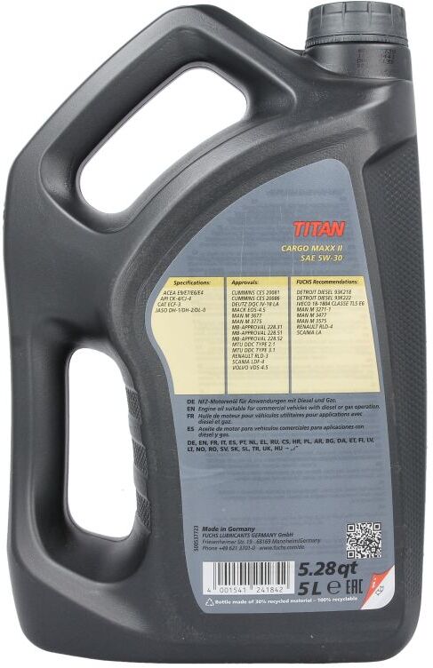 Fuchs Oil Motoröl FUCHS 602007339 TITAN Cargo MAXX II 5W30 5L