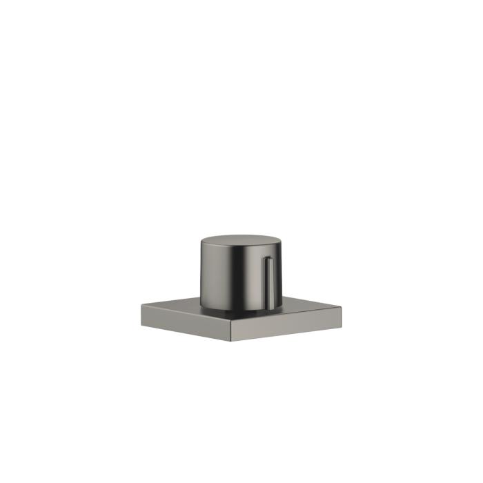 Dornbracht Exzenterbetätigung 10711970-99 mit Drehknopf, eckiger Rosette, Dark Platinum matt
