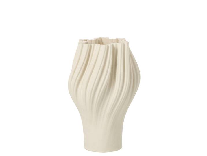 Ambia Home Dekovase, Weiss, Keramik, 19.5x19.5x30 cm, Dekoration, Vase, Keramikvasen