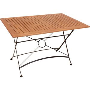Garden-Pleasure Gartentisch WIEN, Eukalyptus, braun, 120 x 80 x 74 cm, klappbar