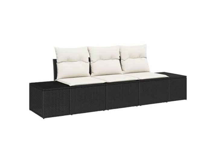 Makastle Sofa-Set mit Kissen, Schwarz, 239 x 62 x 85 cm, 27,1 kg, Modular, Montage erforderlich