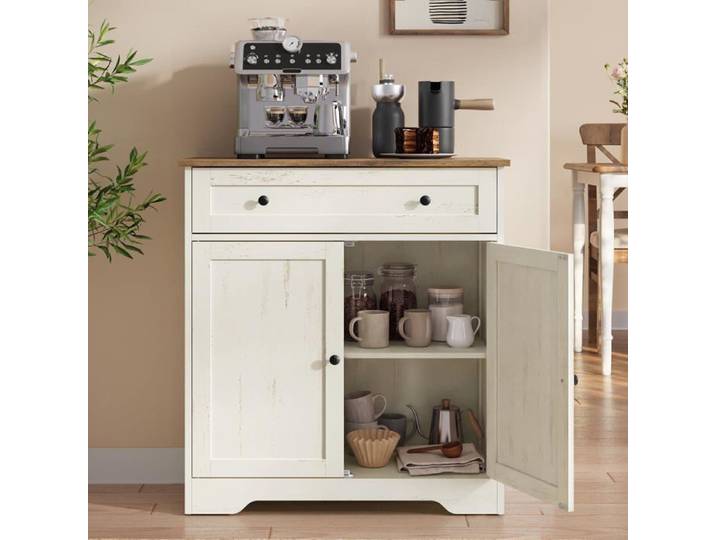 Siren Collection - Meuble de Rangement Buffet de Cuisine Style Maison de Campagne avec Tiroir Étagère PETIT MEUBLE DE RANGEMENT