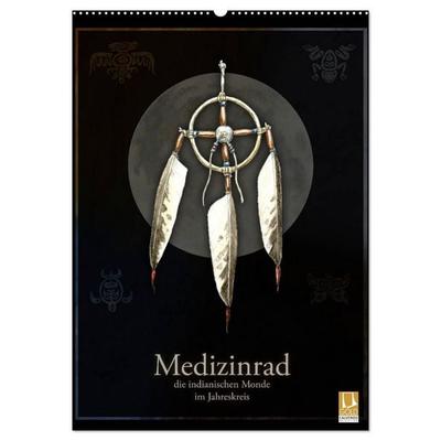 Medizinrad - die indianischen Monde im Jahreskreis (Wandkalender 2027 DIN A2 hoch), CALVENDO Monatskalender