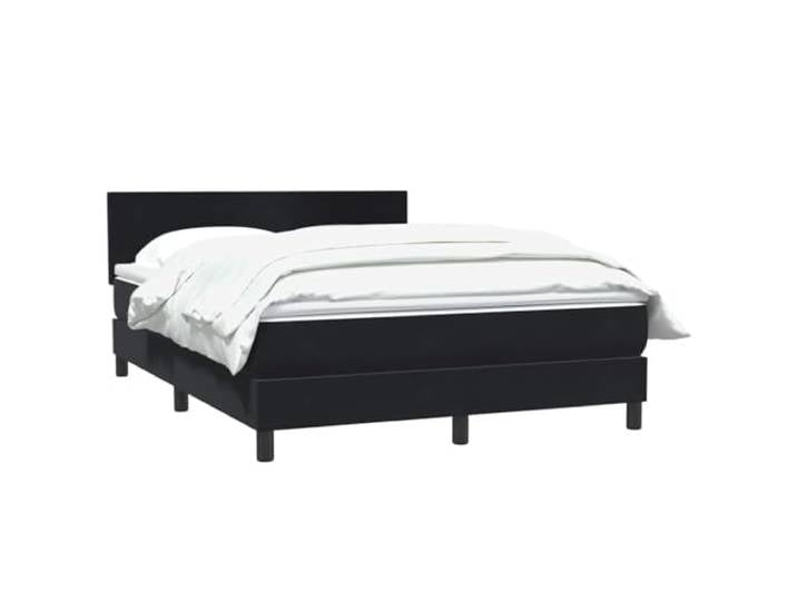 KTHLBRH Einzelbett aus schwarzem Metall, 75 x 190 cm, mit Lattenrost Untergestell mit Kopfteil, Stahlrahmen, Unterraum, Gäste, Zimmer