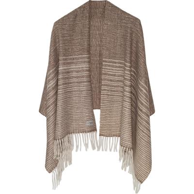 Strickschal CHILLOUTS "Gerti Scarf", Damen, braun (cocoa braun), Strick, Polyester, gestreift, meliert, Modetücher, Größe: 180 x 70 cm, vielseitig tragbar als Schal oder Stola