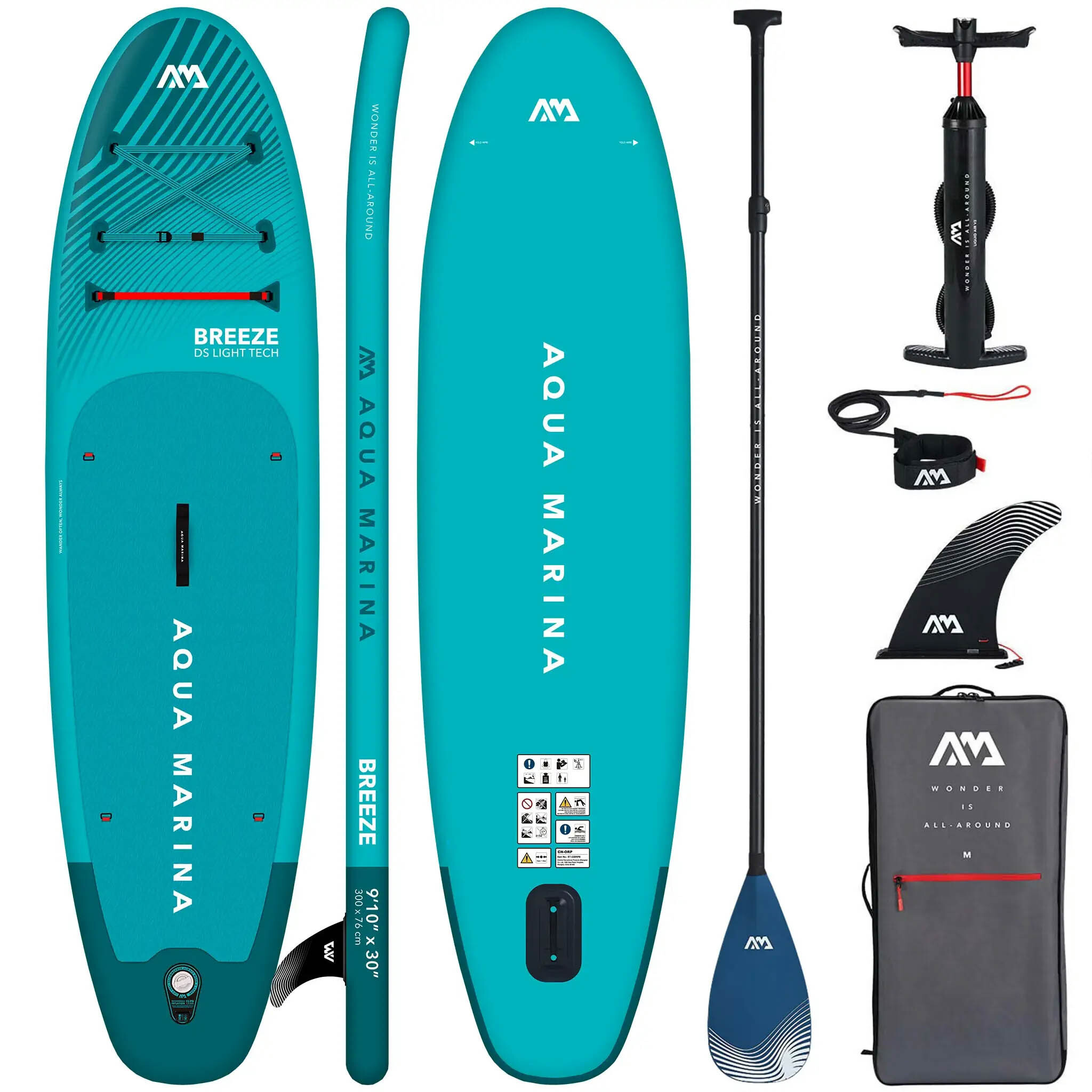 Aufblasbares SUP Aqua Marina Breeze 300 cm Blue mit Carbon Paddel