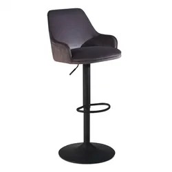 WOHNLING Barhocker WL7.006 Samt grau