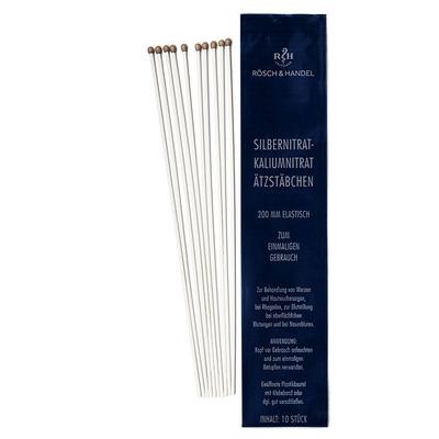 SILBERNITRAT-Kaliumnitr.Ätzstäb.Ätzstift 200mm el. 10 St Stäbchen