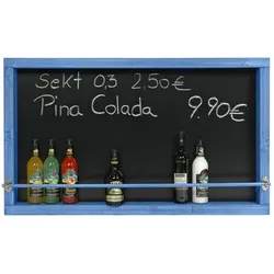 Rustikale Kreidetafel / Wandbar / Weinregal "Nele" 100x60cm - Blau