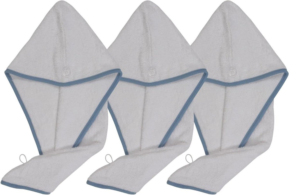 Witte innovatieve haarwikkel handdoek voor het drogen van je haar - 60 x 21 cm