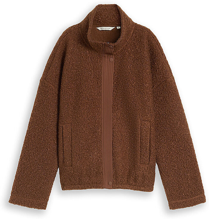 TOM TAILOR Jacke in Felloptik braun   M M