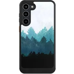 Nivocase Hülle für Samsung Galaxy S23+ Handyhülle NIVOcore Case Schwarz Abstrakt Baum Wald (Samsung Galaxy S23+), Smartphone Hülle, Schwarz