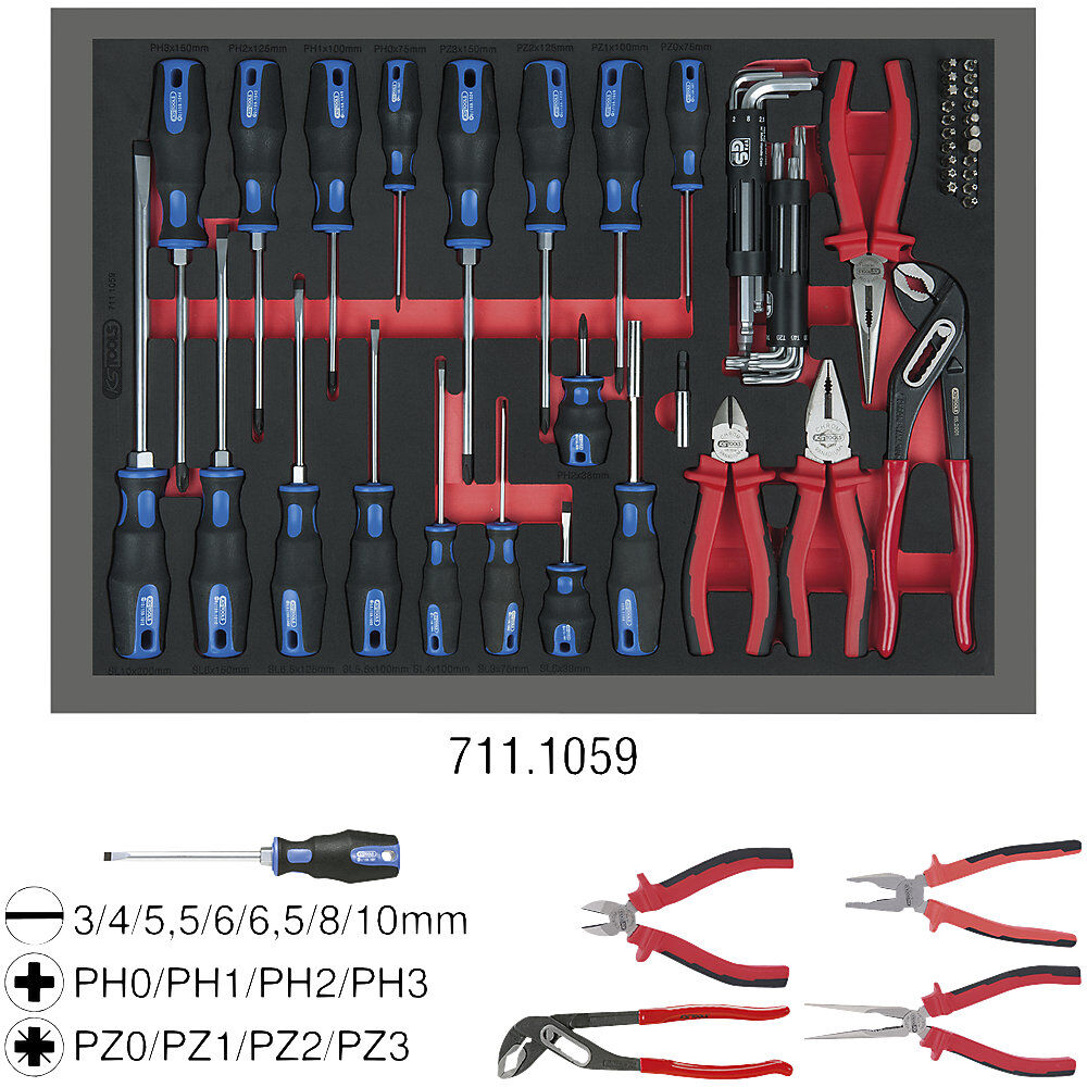 Werkstattwagen RACINGline, mit 515 Premium-Werkzeugen, 7 Schubladen KS Tools