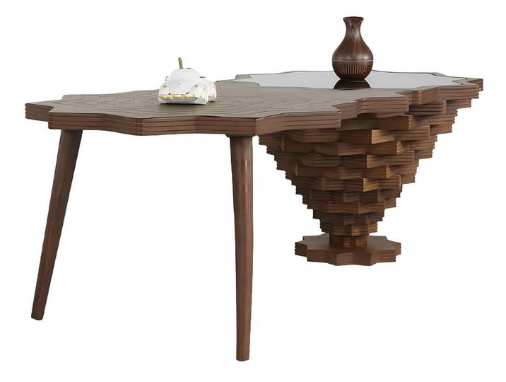 JVmoebel Couchtisch Brauner Luxus Couchtisch mit modernem Design und stabiler Bauweise (1-St., Couchtisch), Made in Europa