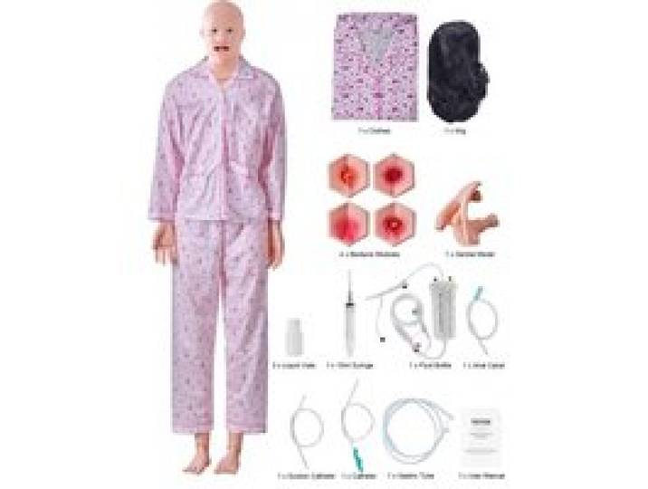 VEVOR Unisex Krankenpflege Übungspuppe Multifunktional Patientenversorgungssimulator 1750 x 440 x 230 mm, Multifunktionale Pflege Ausbildung Pflege-Trainingspuppe Gleichmäßige Skalenformen Übungspuppe
