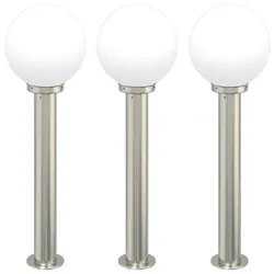 vidaXL Pollerleuchten 3 Stück 80 cm Edelstahl IP44