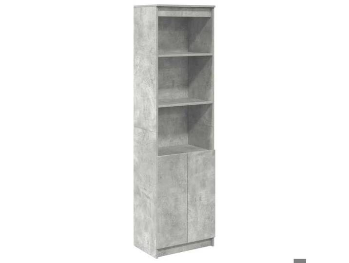 Top 2026@Meuble cuisine rangement hau Gris - SWEETY® Buffet haut gris béton 50x35x180cm - bois d'ingénierie 272331