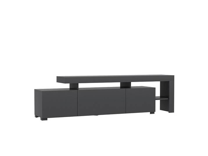 Livetastic Lowboard Beliz TV-Schrank, Anthrazit, Uni, warmweiß, 192x53x37 cm, Beleuchtung, Wohnzimmer, Wohnwände, Lowboards