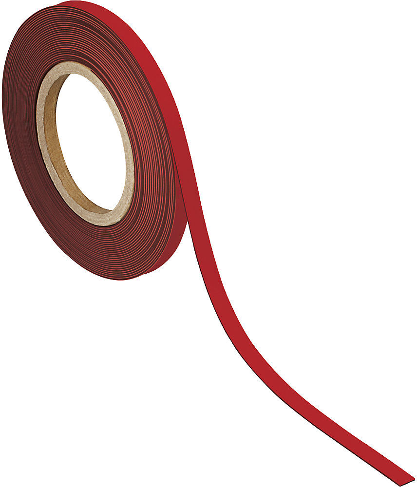 Kennzeichnungsband, magnethaftend, LxB 10000 x 10 mm, VE 2 Stk, rot MAUL