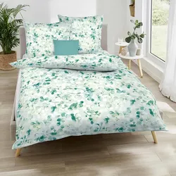 Kaeppel Interlock Jersey Bettwäsche Enchanted lind 135x200 cm + 80x80 cm - grün
