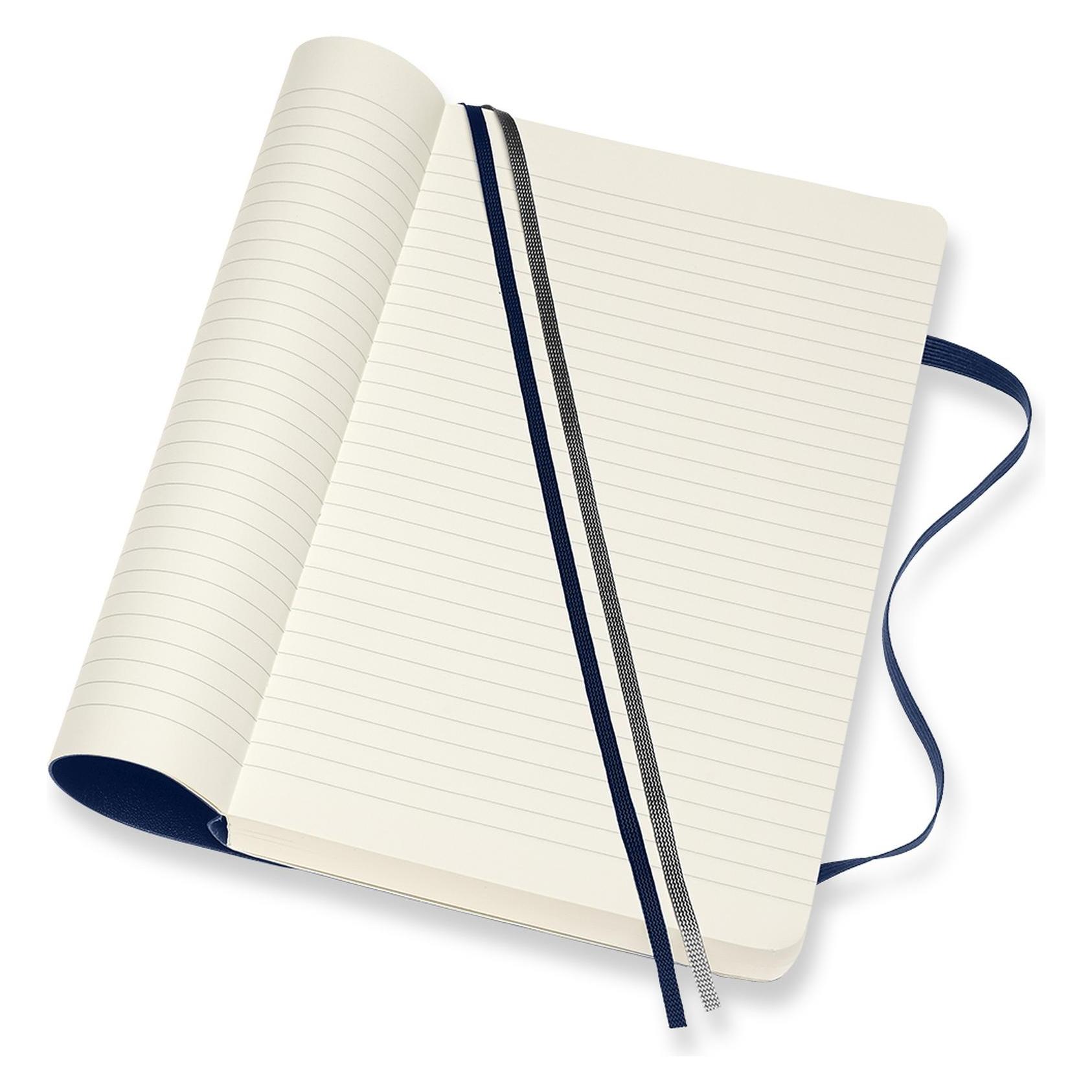 Moleskine Notizen Classic L (13x21 cm) Linien, weicher Rahmen, Piphireblau, 400 Seiten, Blau (A5, Liniert, Weicher Einband) (606259)