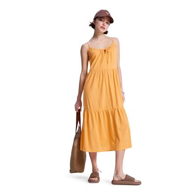 A-Linien-Kleid ROXY "Down The Line", Damen, Gr. M, papaya, Obermaterial: 60% Baumwolle, 40% Viskose., Kleider