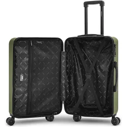 Redolz Essentials 09 MEDIUM 4 Rollen Trolley 67 cm, Koffer, Grün