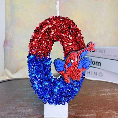 Uplift Treasures Spider Hero Number Birthday Cake Candle