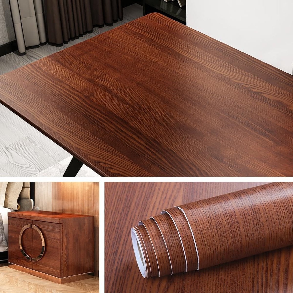 Zelfklevend Wandpapier voor Keukenkastjes Houtlook Vinyl Contactpapier Breedte: 40 cm, Lengte: 2 m